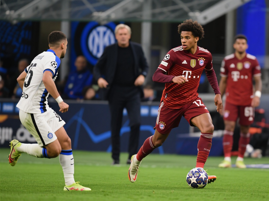 欧冠巅峰对决:国米旧将反戈,凯恩劳塔罗正面对决,拜仁谋复仇! 再看拜仁的进攻端,在纳布里和科曼缺阵的情